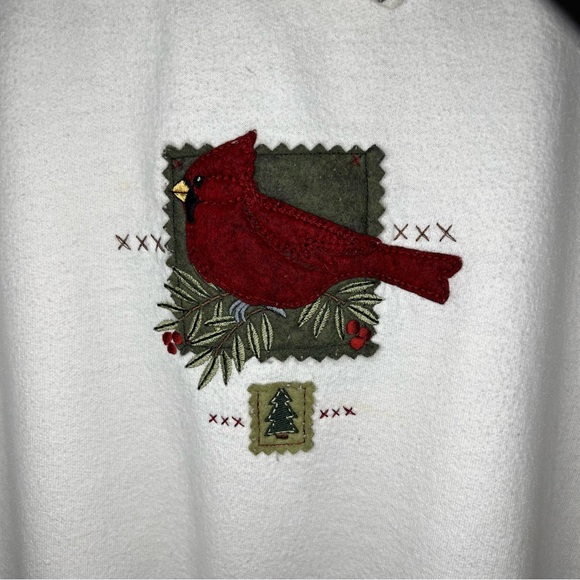 VTG TOP STITCH Cardinal Embroidered Graphic Sweater Sweatshirt - Picture 6 of 8